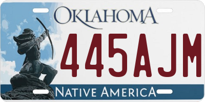OK license plate 445AJM