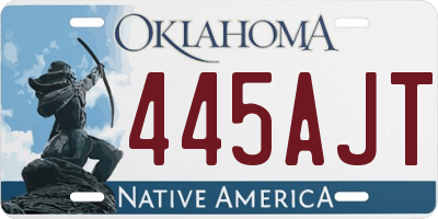 OK license plate 445AJT