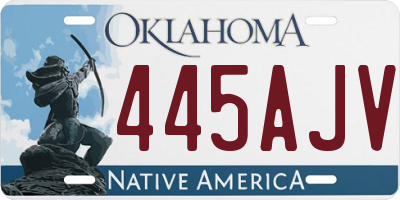 OK license plate 445AJV