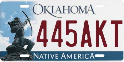 OK license plate 445AKT