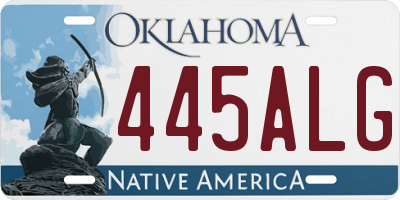 OK license plate 445ALG
