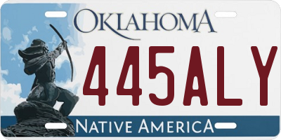 OK license plate 445ALY