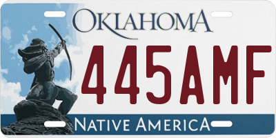OK license plate 445AMF