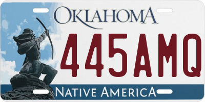 OK license plate 445AMQ