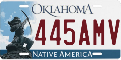 OK license plate 445AMV