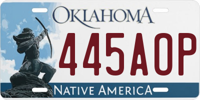 OK license plate 445AOP