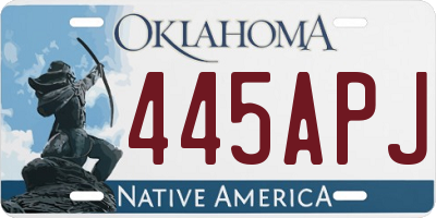 OK license plate 445APJ
