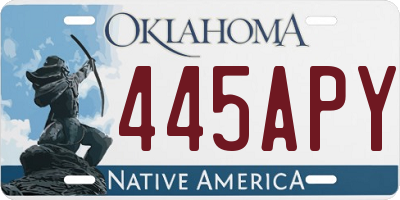 OK license plate 445APY