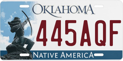 OK license plate 445AQF