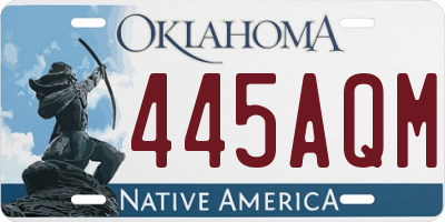 OK license plate 445AQM
