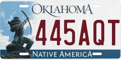OK license plate 445AQT