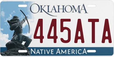 OK license plate 445ATA