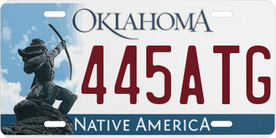 OK license plate 445ATG