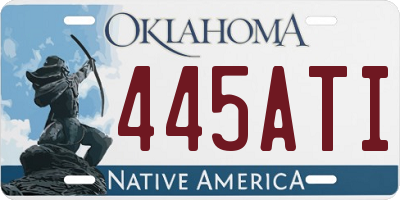 OK license plate 445ATI