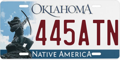 OK license plate 445ATN