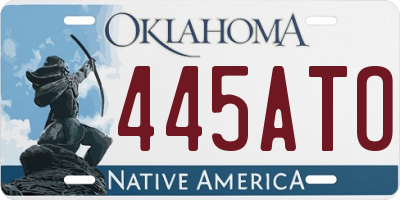 OK license plate 445ATO