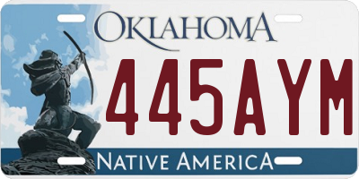 OK license plate 445AYM