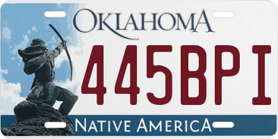OK license plate 445BPI