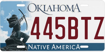 OK license plate 445BTZ