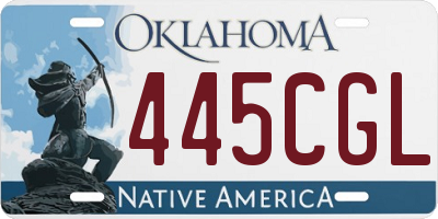OK license plate 445CGL