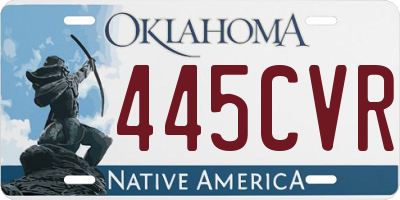 OK license plate 445CVR