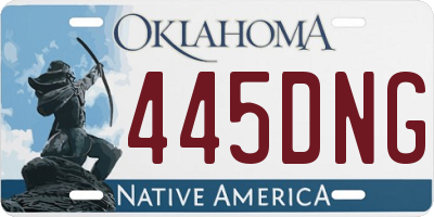 OK license plate 445DNG