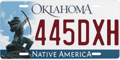 OK license plate 445DXH