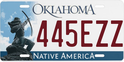 OK license plate 445EZZ