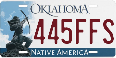 OK license plate 445FFS