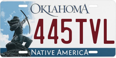 OK license plate 445TVL