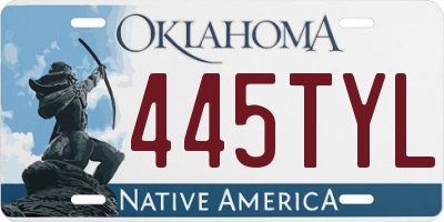 OK license plate 445TYL