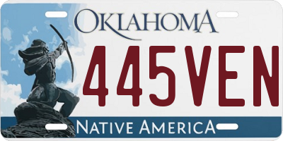 OK license plate 445VEN