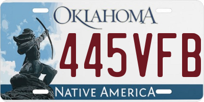 OK license plate 445VFB