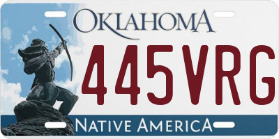 OK license plate 445VRG