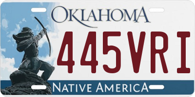 OK license plate 445VRI