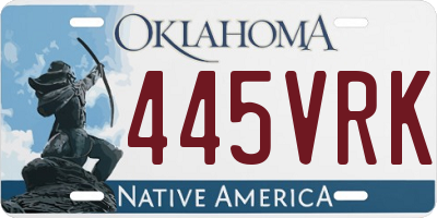 OK license plate 445VRK