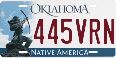 OK license plate 445VRN