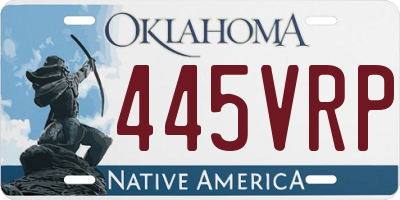 OK license plate 445VRP