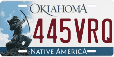 OK license plate 445VRQ