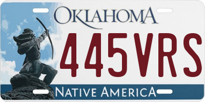 OK license plate 445VRS