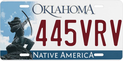 OK license plate 445VRV