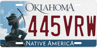 OK license plate 445VRW