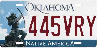 OK license plate 445VRY