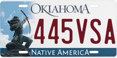 OK license plate 445VSA