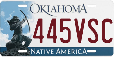 OK license plate 445VSC