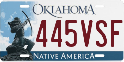 OK license plate 445VSF