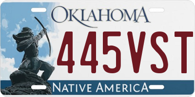 OK license plate 445VST