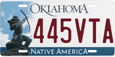 OK license plate 445VTA