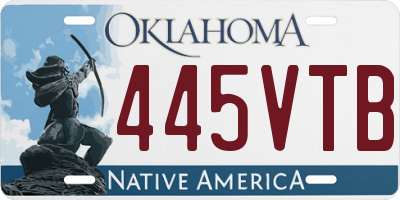 OK license plate 445VTB