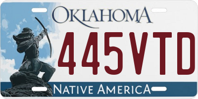 OK license plate 445VTD